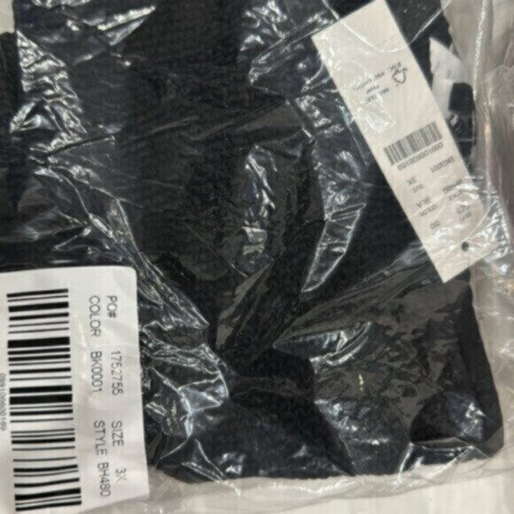 NWT J Crew Black Textured Scrunchie Hipster Swim Bikini Bottom Size 3X - Picture 3 of 3